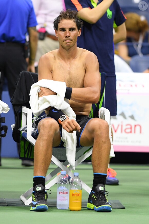 Rafael Nadal pendant l'US Open de tennis à New York, le 29 août 2016.