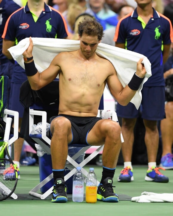 Rafael Nadal pendant l'US Open de tennis à New York, le 29 août 2016.