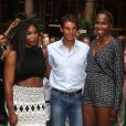 Serena Williams, Rafael Nadal et Venus Williams - People au "Virtual Tennis Tournament" à New York, le 25 août 2016.