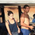 Exclusif - Rafael Nadal et sa compagne Xisca Perello se détendent en famille sur un yacht à Ibiza le 23 juin 2016.