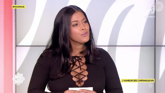 Ayem Nour en dit plus sur sa bagarre avec Matthieu Delormeau. Le "Mad Mag" sur NRJ12. Le 25 novembre 2016.