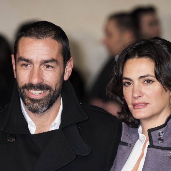 Robert Pirès et sa femme Jessica à la première de 'I Am Bolt' à The Odeon à Leicester Square à Londres, le 28 novembre 2016.