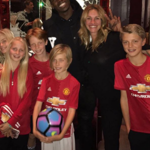 Paul Pogba a rencontré Julia Roberts le 27 novembre 2016 - Photo postée sur Instagram le 28 novembre 2016.