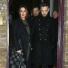 Cheryl Cole enceinte et son compagnon Liam Payne à la sortie de la chorale de Noël de l'église de St James à Londres, le 29 November 2016.