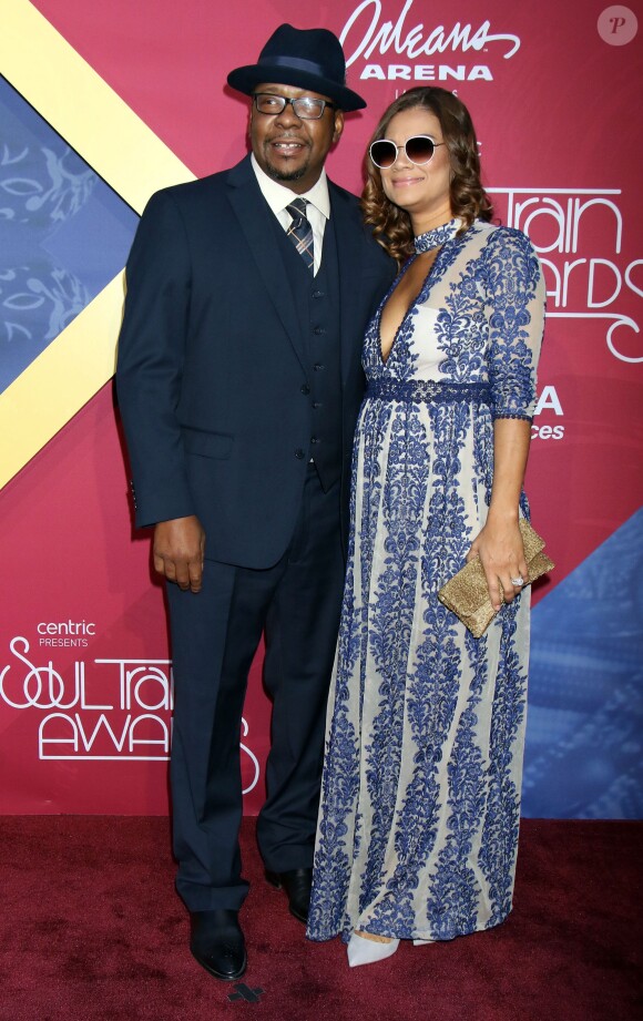 Bobby Brown et sa femme Alicia Etheredge enceinte à la soirée Soul Train Awards à Las Vegas, le 6 novembre 2016