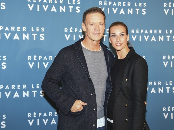 Rocco Siffredi et sa femme Rosa Caracciolo (Rozsa Tassi) - Avant-première du film "Réparer les vivants" au cinéma UGC Normandie à Paris, le 24 octobre 2016.