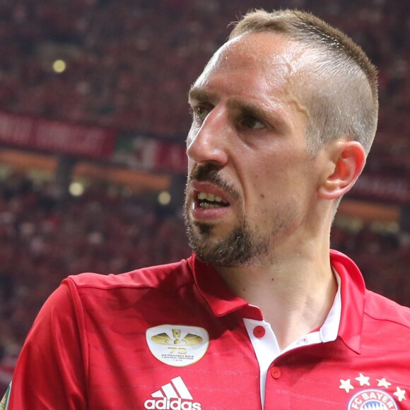 Franck Ribery lors du match Bayern Munich/Borussia Dortmund à l'Olympic Stadium de Berlin, le 21 mai 2016.