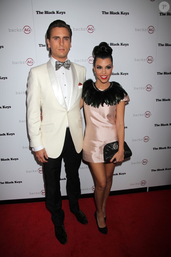 Scott Disick et Kourtney Kardashian au Marquee Nightclub de Las Vegas le 14 février 2011.