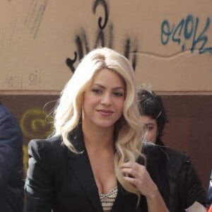 La chanteuse Shakira en tournage pour une publicité "Costa Croisières" à Barcelone le 30 novembre 2016.