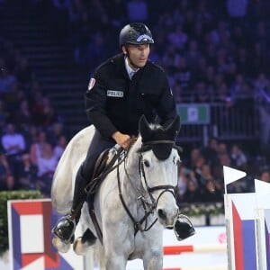 Nicolas Canteloup - Pro-Am for Charity présenté par Hyatt lors de la troisième journée du Longines Masters de Paris 2016 au parc des expositions de Villepinte le 3 décembre 2016. © Dominique Jacovides-Cyril Moreau