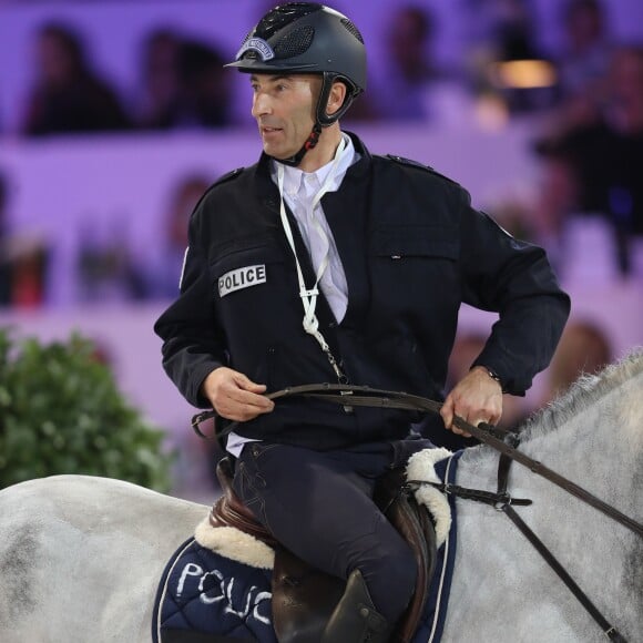 Nicolas Canteloup - Pro-Am for Charity présenté par Hyatt lors de la troisième journée du Longines Masters de Paris 2016 au parc des expositions de Villepinte le 3 décembre 2016. © Dominique Jacovides-Cyril Moreau