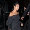 Kourtney Kardashian arrivant à la fête d'anniversaire de Mario Dedivanovic, le maquilleur de Kim Kardashian au restaurant Kinu à Paris, le 1er octobre 2016.
