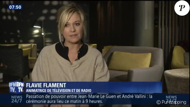 Flavie Flament s&#039;exprime à propos de David Hamilton sur BFMTV le 7 décembre 2016.