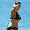 Exclusif - Le mannequin XXL Ashley Graham en maillot de bain pendant ses vacances à Cancun au Mexique, le 8 octobre 2016  Exclusive - Plus size model Ashley Graham shows off her bikini body while posing on a boat in Cancun, Mexico on October 8, 201608/10/2016 - Cancun