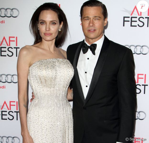 Angelina Jolie et son mari Brad Pitt - Première de "By the Sea" à Los Angeles le 5 novembre 2015. © CPA/Bestimage