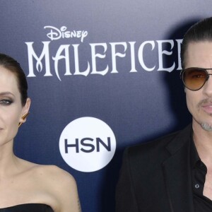 Angelina Jolie et Brad Pitt - Première du film Maleficient à Los Angeles, le 29 mai 2014.