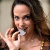 Capucine Anav ( habillée par le maitre chocolatier Jean-Paul Hévin, mise en beauté par Franck Provost et Make up for ever Academy) - Essayage en prévisions du défilé du salon du chocolat 2016 à l'hotel Best Western Premier - Trocadero la Tour à Paris le 12 octobre 2016. © Veeren/Bestimage