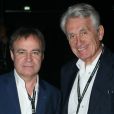 Fabien Lecoeuvre et Gilbert Coullier au concert de Michel Polnareff à l'AccorHotels Arena de Paris le 8 mai 2016.