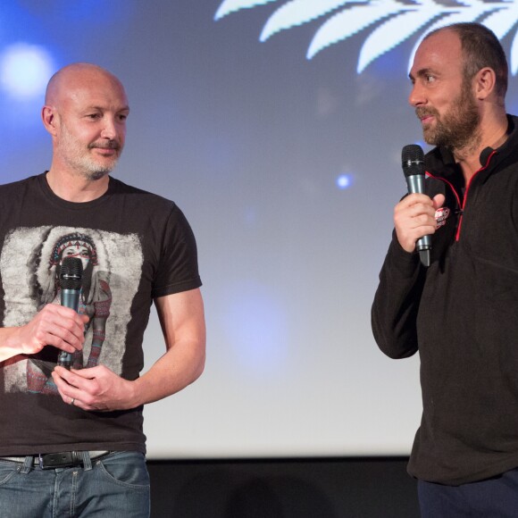 Frank Leboeuf et Christophe Dugarry - Cérémonie des RMC Sport Awards 2016 aux Menuires le 9 décembre 2016.