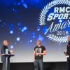 Gilbert Brisbois, Frank Leboeuf et Christophe Dugarry - Cérémonie des RMC Sport Awards 2016 aux Menuires le 9 décembre 2016.