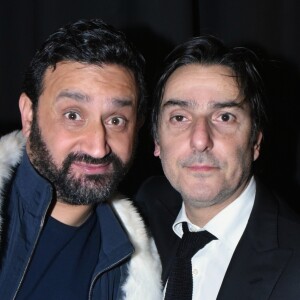 Exclusif - Cyril Hanouna et le parrain de la Tsédaka 2016 Yvan Attal - Concert de solidarité de l'appel national pour la Tsédaka (Solidarité de la Communauté Juive de France envers les israélites et non israélites démunis) au Palais des Sports à Paris le 12 décembre 2016. Chaque année, l'Appel national pour la tsédaka mobilise dans un même élan de générosité, l'ensemble de la communauté juive de France pour soutenir des programmes sociaux. © Erez Lichtfeld/Bestimage