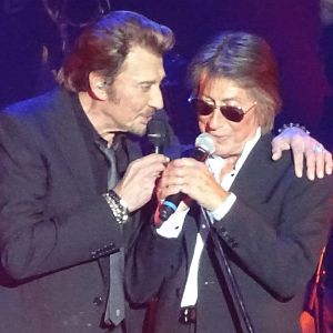 Johnny Hallyday et Jacques Dutronc - Premier concert "Les Vieilles Canailles" à Paris, du 5 au 10 novembre 2014.