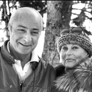 Gérard Oury et Michèle Morgan à Avoriaz en 1983.