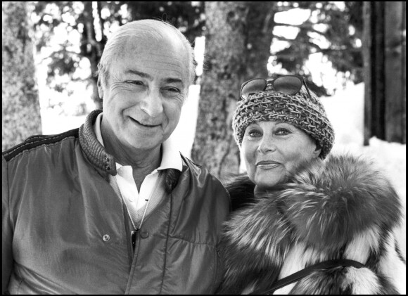 Gérard Oury et Michèle Morgan à Avoriaz en 1983.