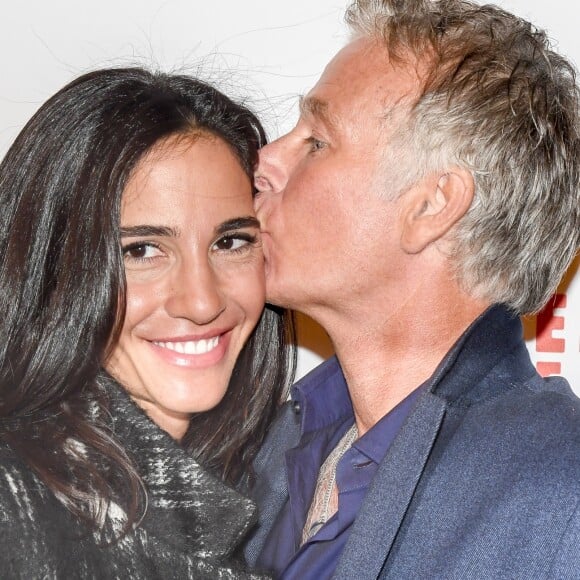 Franck Dubosc et sa femme Danièle - Avant-première du film "Les tÍtes de l'emploi" au complexe cinématographique parisien Gaumont-Opéra à Paris, le 14 novembre 2016.