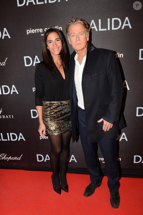 Franck Dubosc et sa femme Danièle - Avant-première du film "Dalida" à L'Olympia, Paris le 30 novembre 2016.