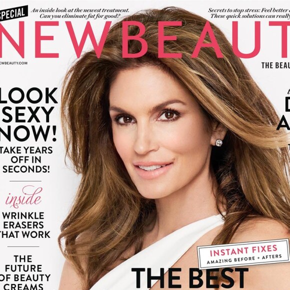 Cindy Crawford en couverture du magazine NewBeauty. Numéro hiver 2016-printemps 2017.