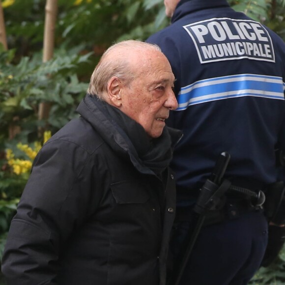 Jacques Séguéla aux obsèques de Michèle Morgan en l'église Saint-Pierre de Neuilly-sur-Seine, le 23 décembre 2016.