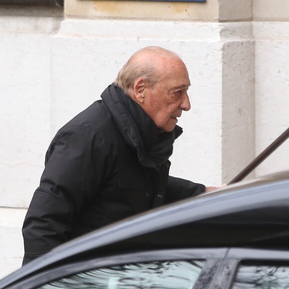 Jacques Séguéla aux obsèques de Michèle Morgan en l'église Saint-Pierre de Neuilly-sur-Seine, le 23 décembre 2016.