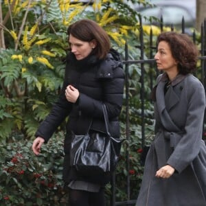 Audrey Azoulay, Ministre de la Culture et de la Communication, aux obsèques de Michèle Morgan en l'église Saint-Pierre de Neuilly-sur-Seine, le 23 décembre 2016.