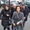 Audrey Azoulay - Sorties des obsèques de Michèle Morgan en l'église Saint-Pierre de Neuilly-sur-Seine. Le 23 décembre 2016