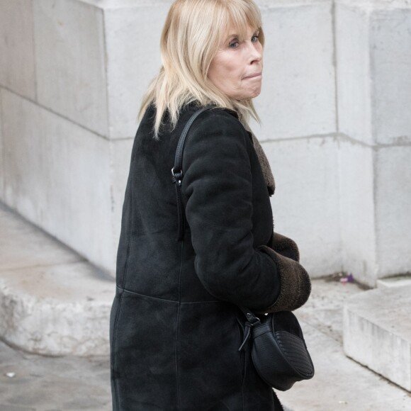 Candice Patou - Sorties des obsèques de Michèle Morgan en l'église Saint-Pierre de Neuilly-sur-Seine. Le 23 décembre 2016