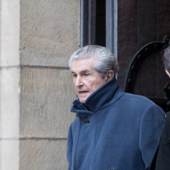 Claude Lelouch - Sorties des obsèques de Michèle Morgan en l'église Saint-Pierre de Neuilly-sur-Seine. Le 23 décembre 2016