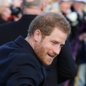Le prince Harry à la messe de Noël en l'église St Mary à Sandringham (Norfolk) le 25 décembre 2016.