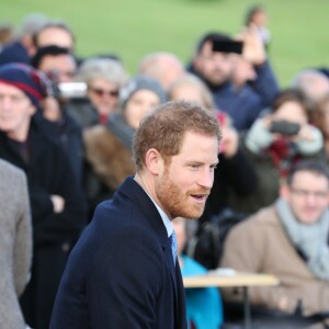 Le prince Harry à la messe de Noël en l'église St Mary à Sandringham (Norfolk) le 25 décembre 2016.