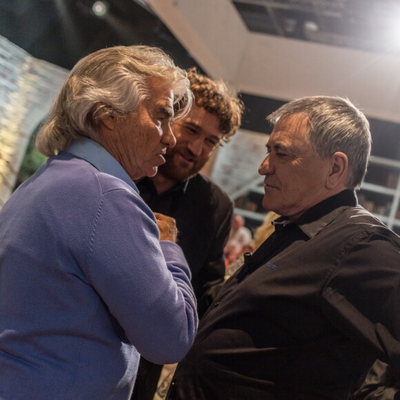 Exclusif - Daniel Guichard, Jean-Marie Bigard, Olivier de Benoist - Coulisses de l'enregistrement de l'émission "Même Le Dimanche" présentée par Dave et Wendy Bouchard à La Plaine Saint-Denis, le 5 décembre 2016. Diffusion sur France 3 le 1er janvier 2017.