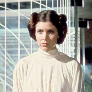Carrie Fisher dans le rôle de la princesse Leia dans le premier épisode de la saga Star Wars en 1977.