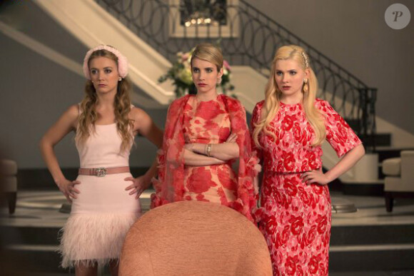 Billie Lourd, Emma Roberts et Abigail Breslin dans la première saison de "Scream Queens" en 2015.