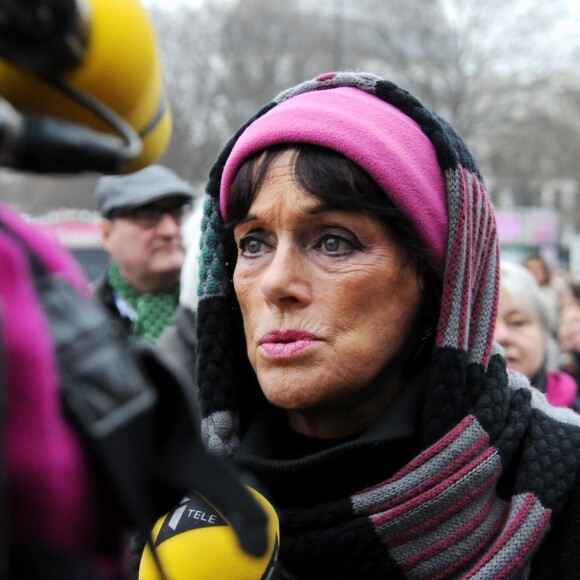 La condamnation de Jacqueline Sauvage à dix ans de réclusion criminelle en décembre 2015 pour le meurtre de son mari violent et abusif avait suscité une forte mobilisation populaire, notamment une manifestation à laquelle participaient plusieurs personnalités dont l'actrice Anny Duperey (photo), le 23 janvier 2016, appelant le président François Hollande à intervenir.