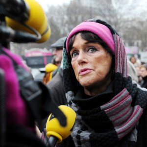 La condamnation de Jacqueline Sauvage à dix ans de réclusion criminelle en décembre 2015 pour le meurtre de son mari violent et abusif avait suscité une forte mobilisation populaire, notamment une manifestation à laquelle participaient plusieurs personnalités dont l'actrice Anny Duperey (photo), le 23 janvier 2016, appelant le président François Hollande à intervenir.