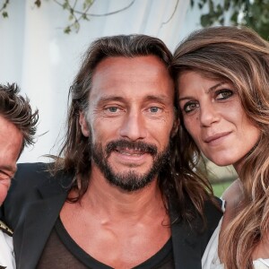 Exclusif - Bob Sinclar, Benjamin Castaldi et sa femme Aurore Aleman - Cérémonie religieuse - Mariage de Benjamin Castaldi et Aurore Aleman au Mas de La Rose à Eygalières, le 27 août 2016. © Jacovides-Moreau/Bestimage