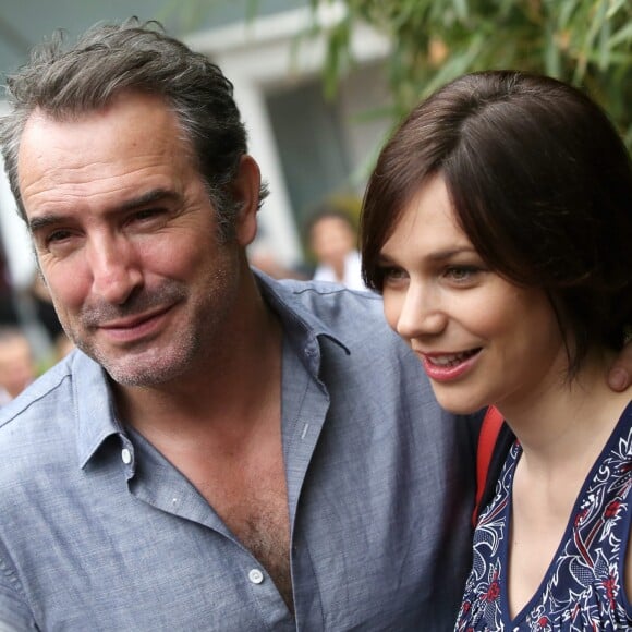 Jean Dujardin et sa compagne Nathalie Péchalat - People au village des internationaux de France de tennis à Roland Garros à Paris 5 juin 2016. © Dominique Jacovides / Bestimage