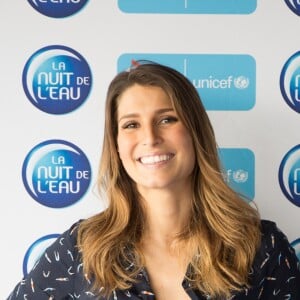 Laury Thilleman est la marraine de La nuit de l'eau à la piscine municipale de Pantin le 11 mars 2016.