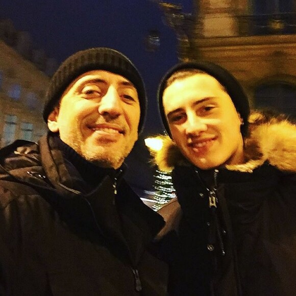 Gad Elmaleh et son fils Noé sur une photo publiée sur Instagram le 1er janvier 2017
