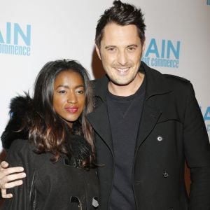 Vincent Cerutti et sa compagne Hapsatou Sy lors de l'avant-première du film "Demain tout commence" au Grand Rex à Paris le 28 novembre 2016.