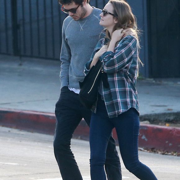 Exclusif - Adam Brody et sa femme Leighton Meester sont allés prendre leur petit déjeuner dehors à Silverlake, le 31 octobre 2016.